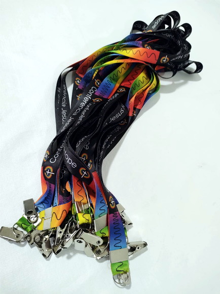 Cordão para Crachá Personalizado Festas e Eventos 20mm - foto 1