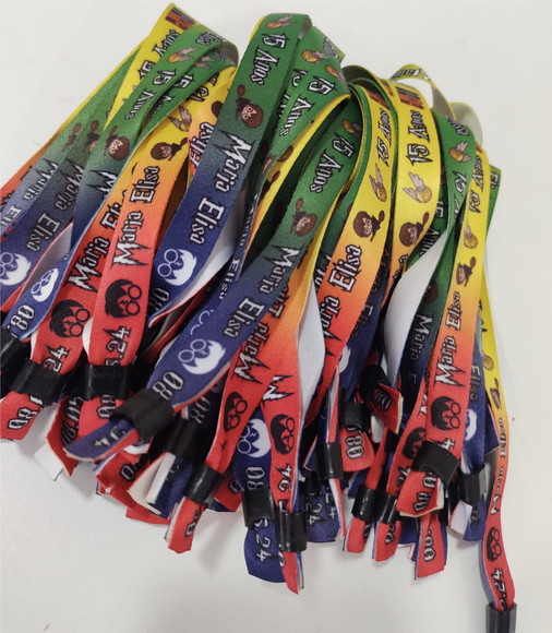 Pulseiras Personalizadas de Tecido (eventos e Festas)