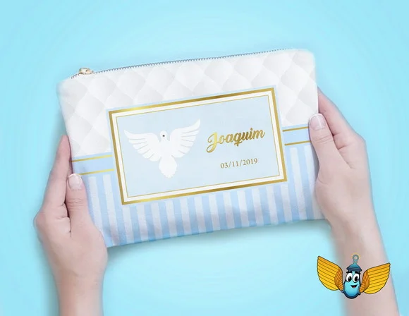 Necessaire Batizado Espírito Santo Personalizada