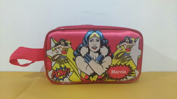 necessaire mulher maravilha super man - foto 1