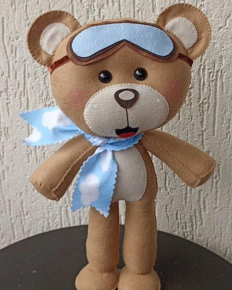 Urso Aviador em Feltro - foto 1