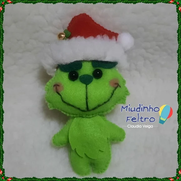 o Grinch em Feltro - Pingente Natalino - foto 1