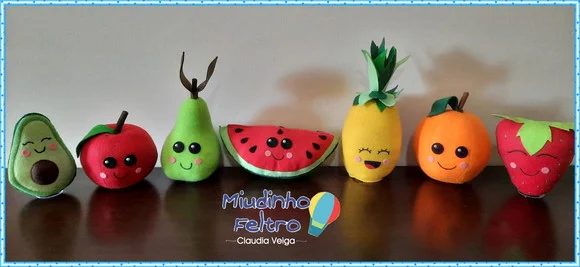 Frutas Divertidas em Feltro 7 Pecas - foto 1