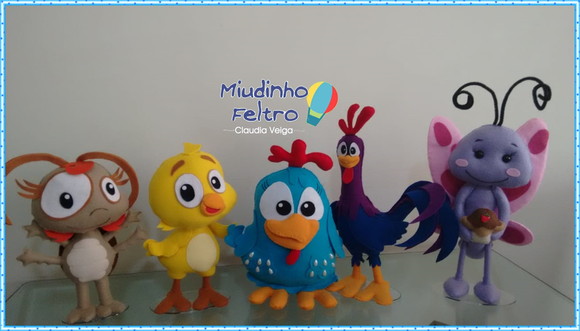 Kit Galinha Pintadinha em Feltro 5 Peças - foto 1