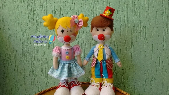 Palhaços em Feltro - Casal - foto 1
