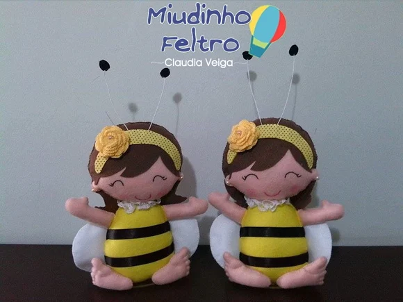 Abelha em Feltro _ Valor Unitário - foto 1