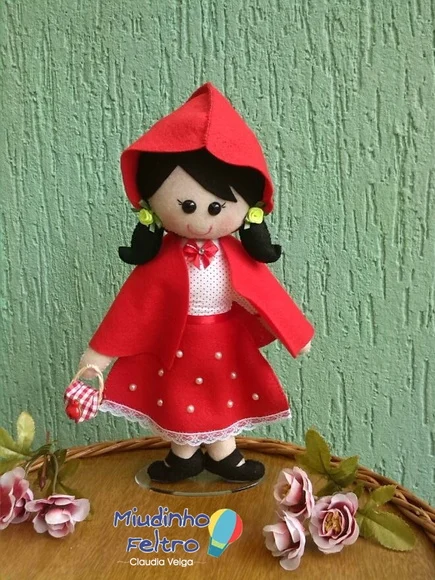 Chapeuzinho Vermelho em Feltro - foto 1