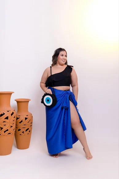Canga Saída de Praia Plus Size Oceano - foto 1