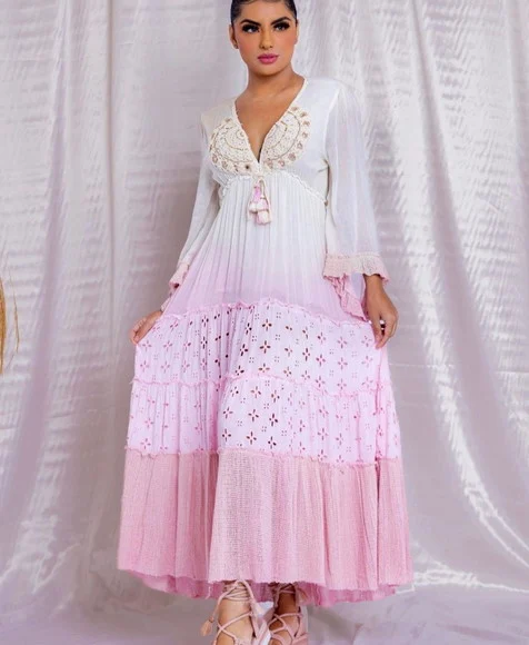 Vestido Algodão Bordado Boyo Chic Artesanal - foto 1