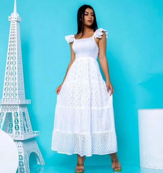 Vestido Branco Algodão Laise Réveillon - foto 1