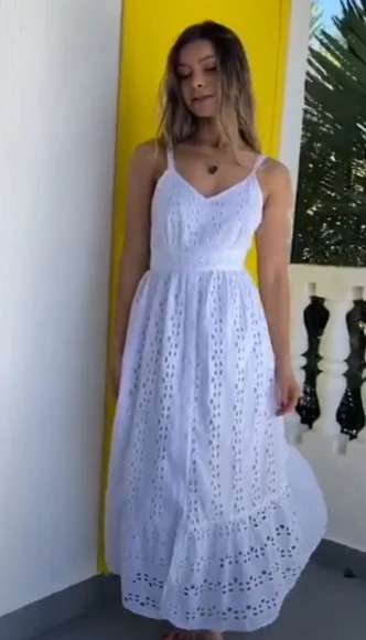 Vestido Branco Algodão Laise Festa Civil Batizado Plussize - foto 1