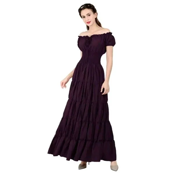 vestido longo estilo cigana rodado verde