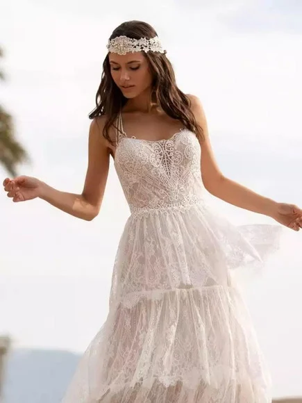 Vestido Longo Branco Renda