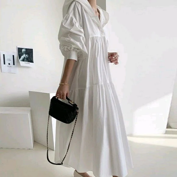 vestido longo tecido algodão especial P ao Plus
