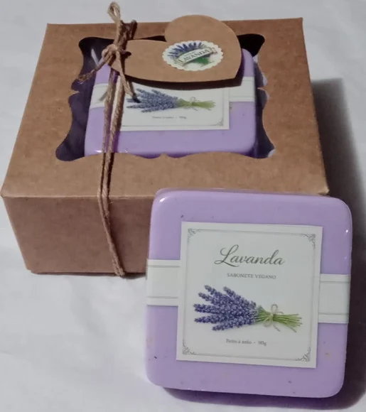 Sabonete Vegano - Caixa Individual - Lavanda - foto 1