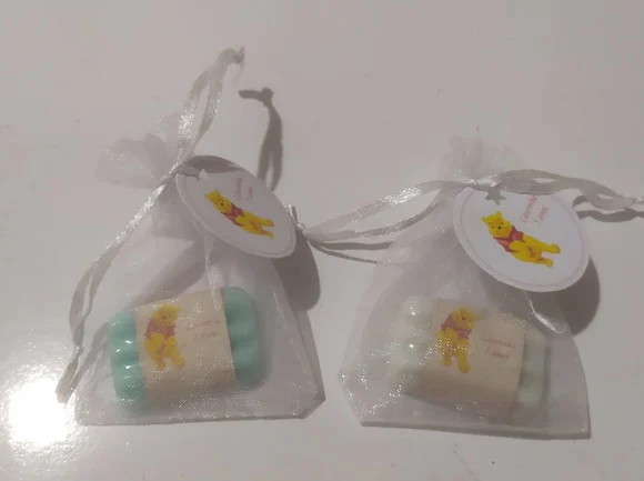 Mini Sabonete - Aniversário - Organza e Tag