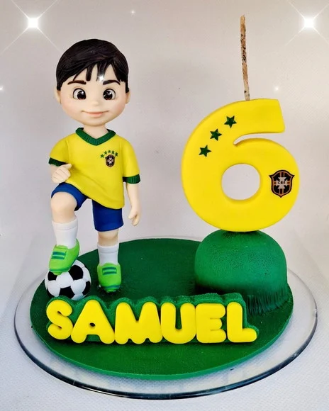 Topo de Bolo Futebol em Biscuit - foto 1
