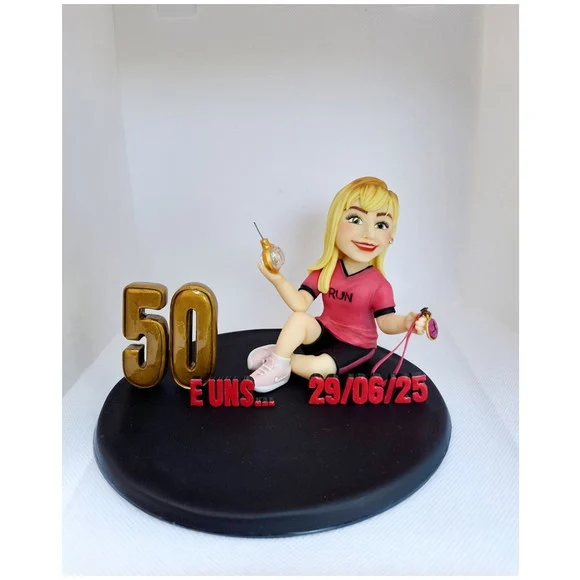 Topo de Bolo 50 Anos em Biscuit - foto 1