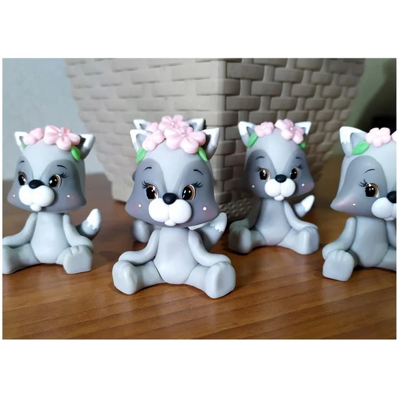 Animais do Bosque em Biscuit - foto 1