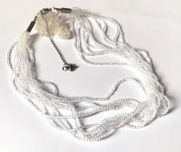 Choker Colar com Cristal 2 mm e Aço Inox 10 Voltas - foto 1