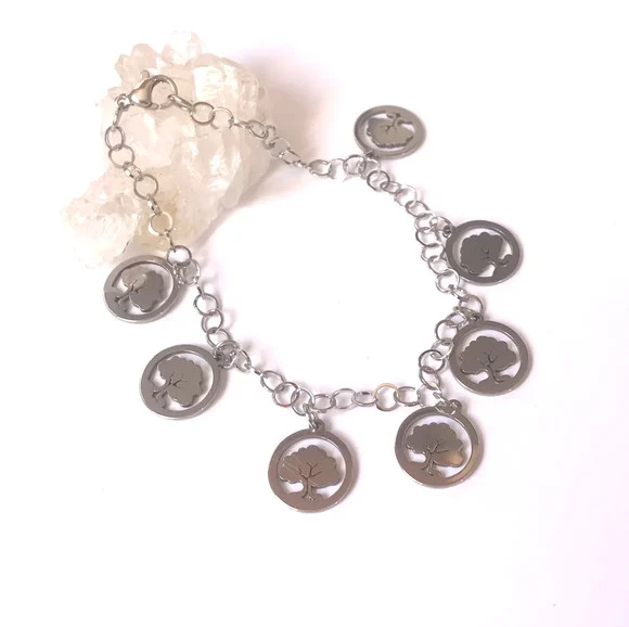 Pulseira Aço Inoxidável com Arvore da Vida - foto 1