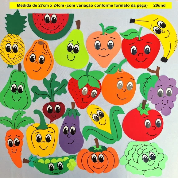 Fruta Verdura Legume de Eva 27cm 20und