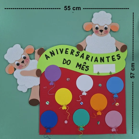 Painel Aniversariantes Ovelha