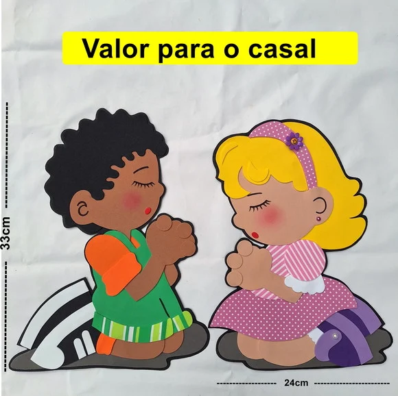 Crianças Orando - 33cm