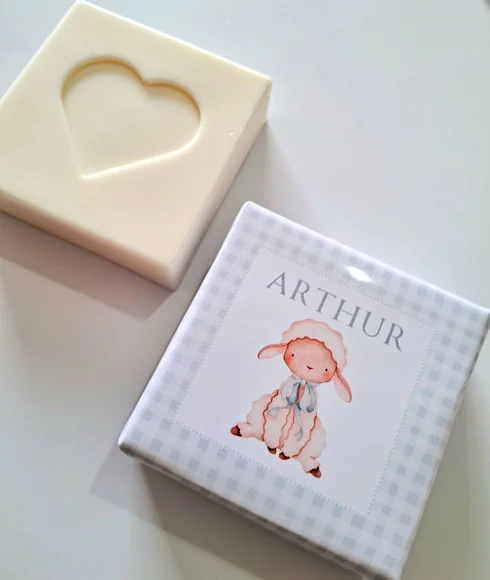 Sabonete Personalizado para Lembrancinha Maternidade Azul - foto 1
