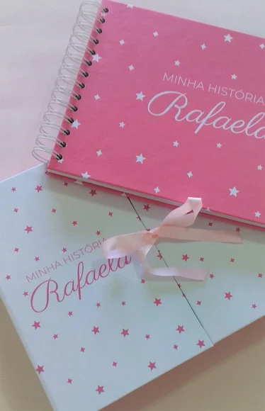 Livro do Bebe Personalizado com Caixa Rosa - foto 1
