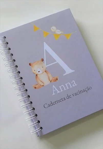 Caderneta de vacinação para menina ursinho - foto 1