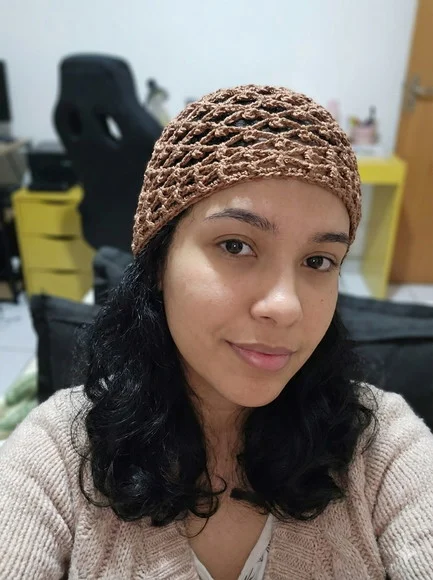Headpiece Marrom em Croche - Feito à Mão