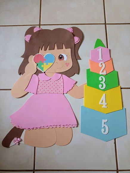 Kit 5 Crianças para Painel com 55 cm Cada - foto 1
