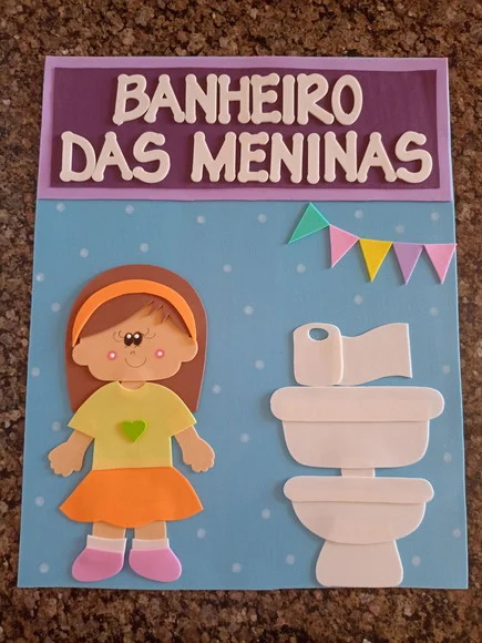 Placa de Porta Banheiro das Meninas - foto 1