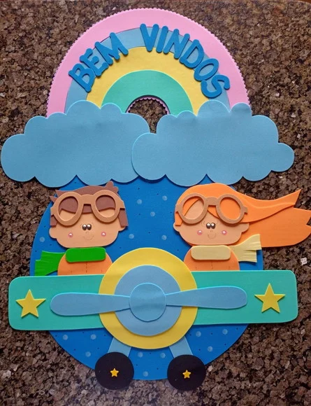 Placa de Porta Pequenos Aviadores - foto 1