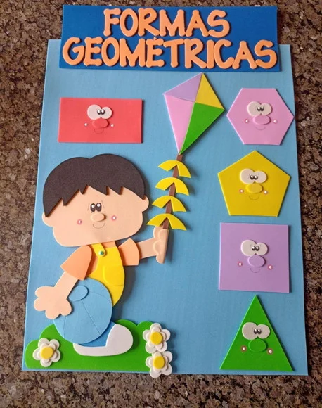 Cartaz Formas Geométricas Crianças - foto 1