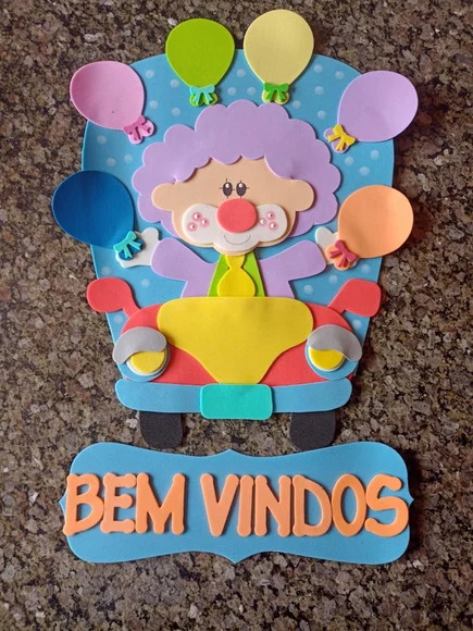 Kit Sala de Aula Palhacinhos com 7 Cartazes - foto 1