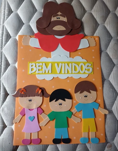 Kit Sala de Aula Jesus e as Crianças com 4 Cartazes - foto 1