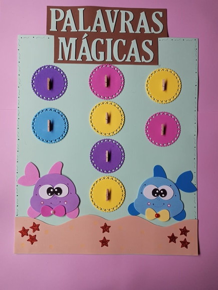 Cartaz palavras mágicas fundo do mar - foto 1