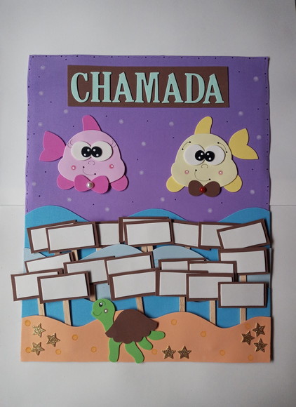 Cartaz Chamadinha Tema Fundo do Mar - foto 1