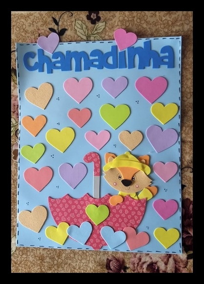 Cartaz chamadinha chuva de amor e raposinha - foto 1