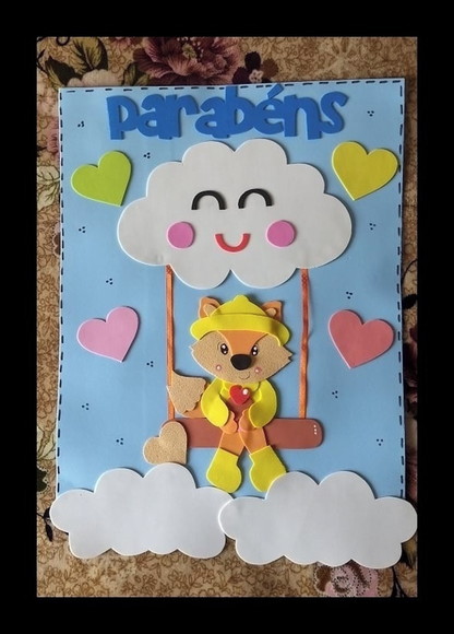 Cartaz Aniversariante Chuva de Amor com Raposinha - foto 1