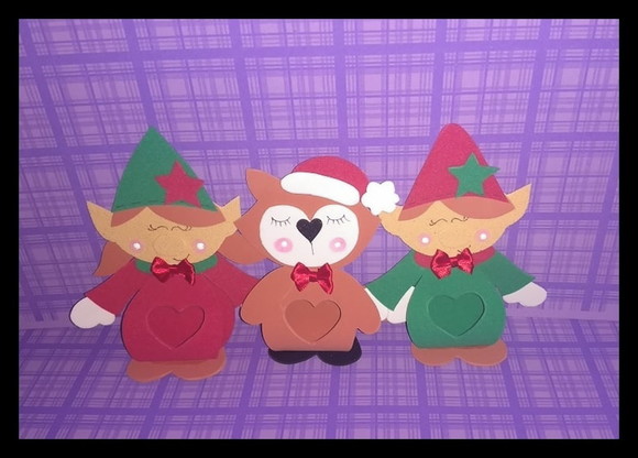 Porta bombom de natal duende e raposinha - foto 1