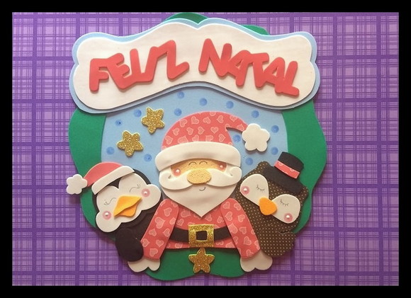 Placa de porta noel e bichinhos - foto 1