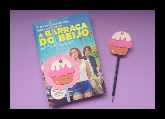 Marcador de páginas e ponteira cupcake
