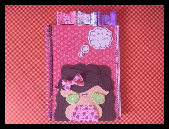 Caderno Grande Decorado Bons Pensamentos - foto 1