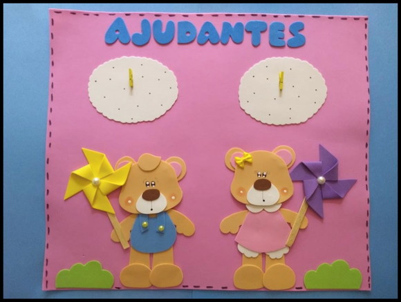 Cartaz ajudantes do dia tema ursinhos - foto 1