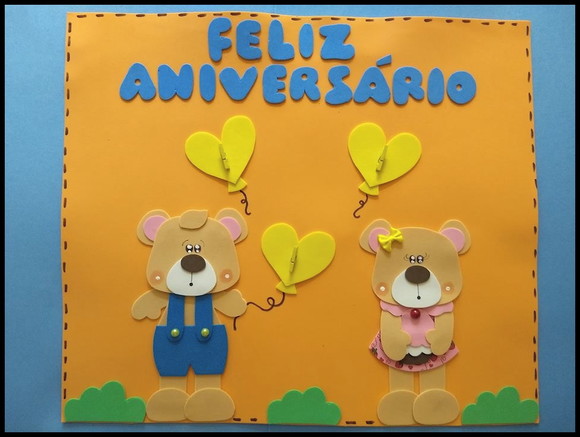 Cartaz aniversariantes ursinhos - foto 1