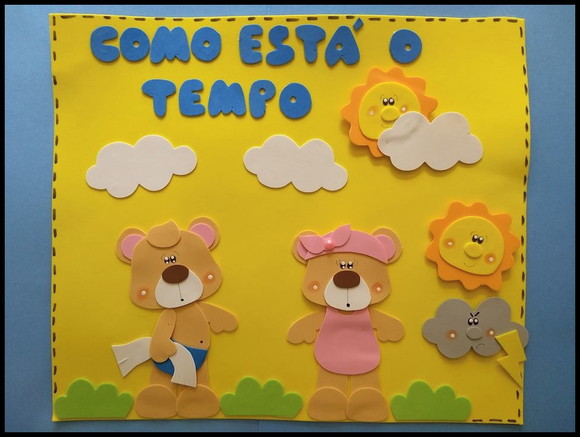 Cartaz como está o tempo tema ursinhos - foto 1