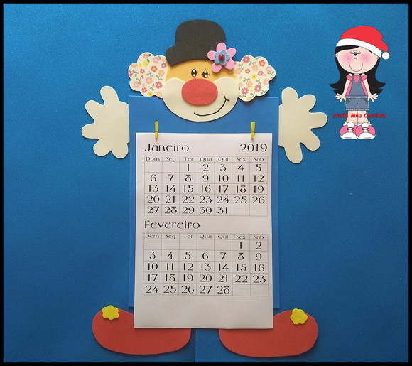Cartaz calendário palhacinho - foto 1
